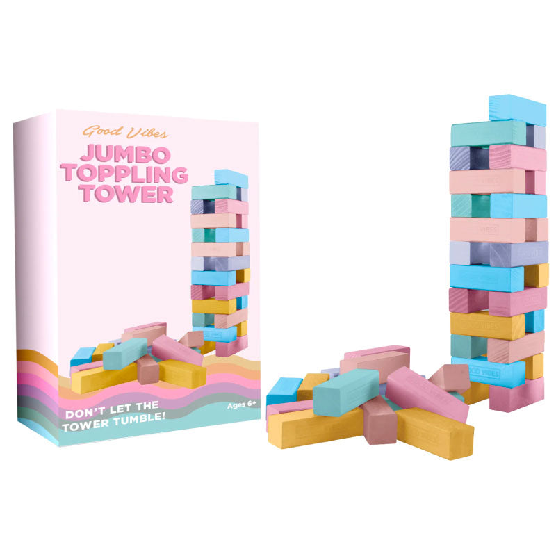 Jumbo Toppling Tower 54 Pieces Pine Wood 79x12cm