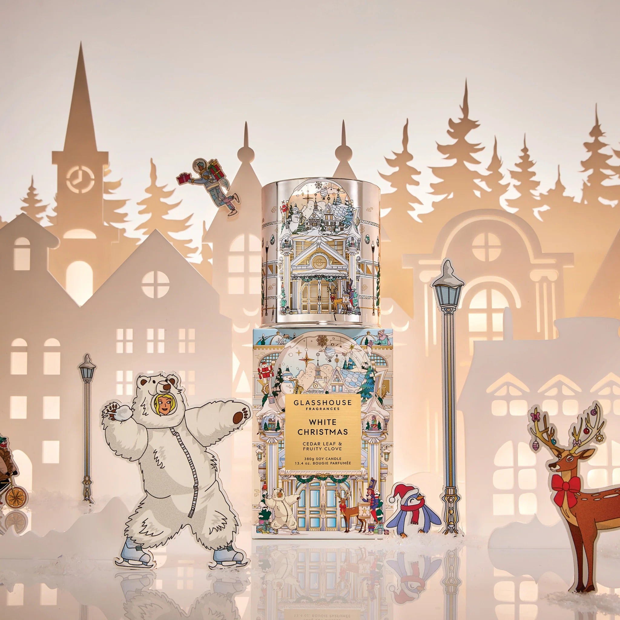 White Christmas 380gm Candle