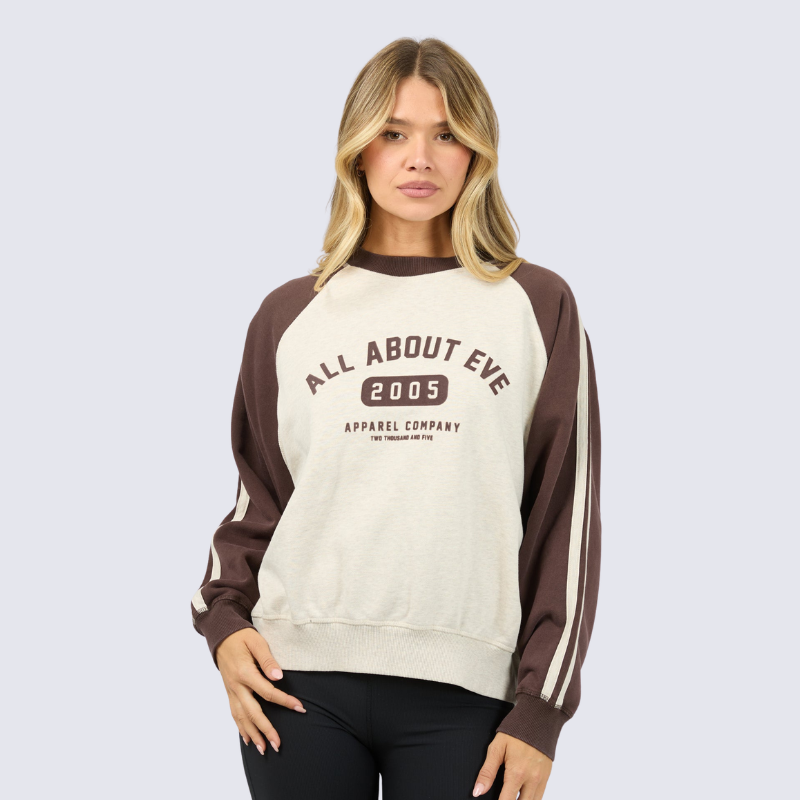 Contrast Club Raglan Crew