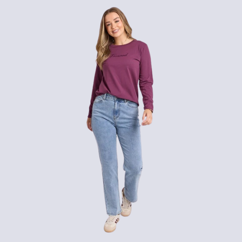 Signature Long Sleeve Tee - Plum