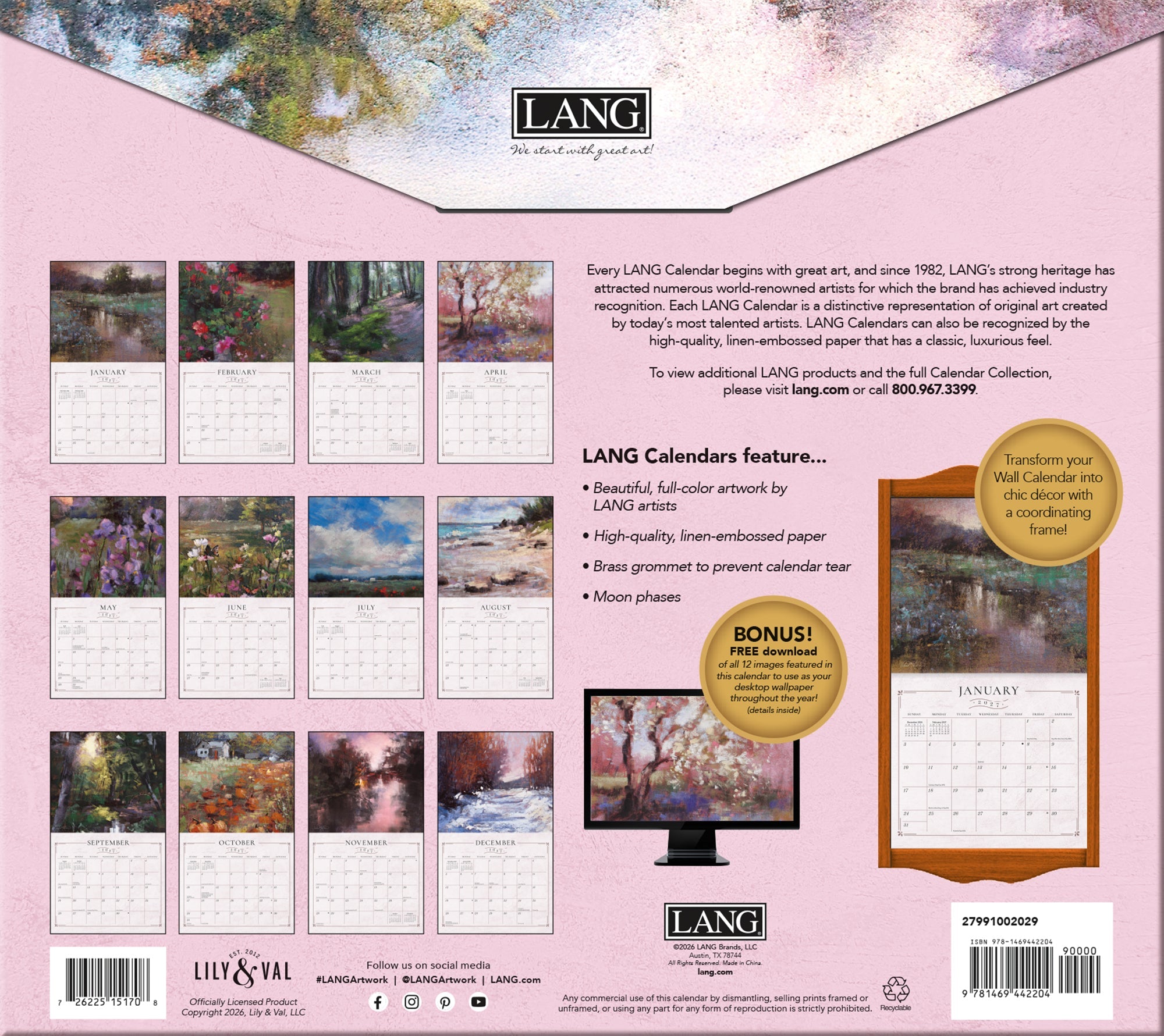 Soft Escapes 2027 Calendar