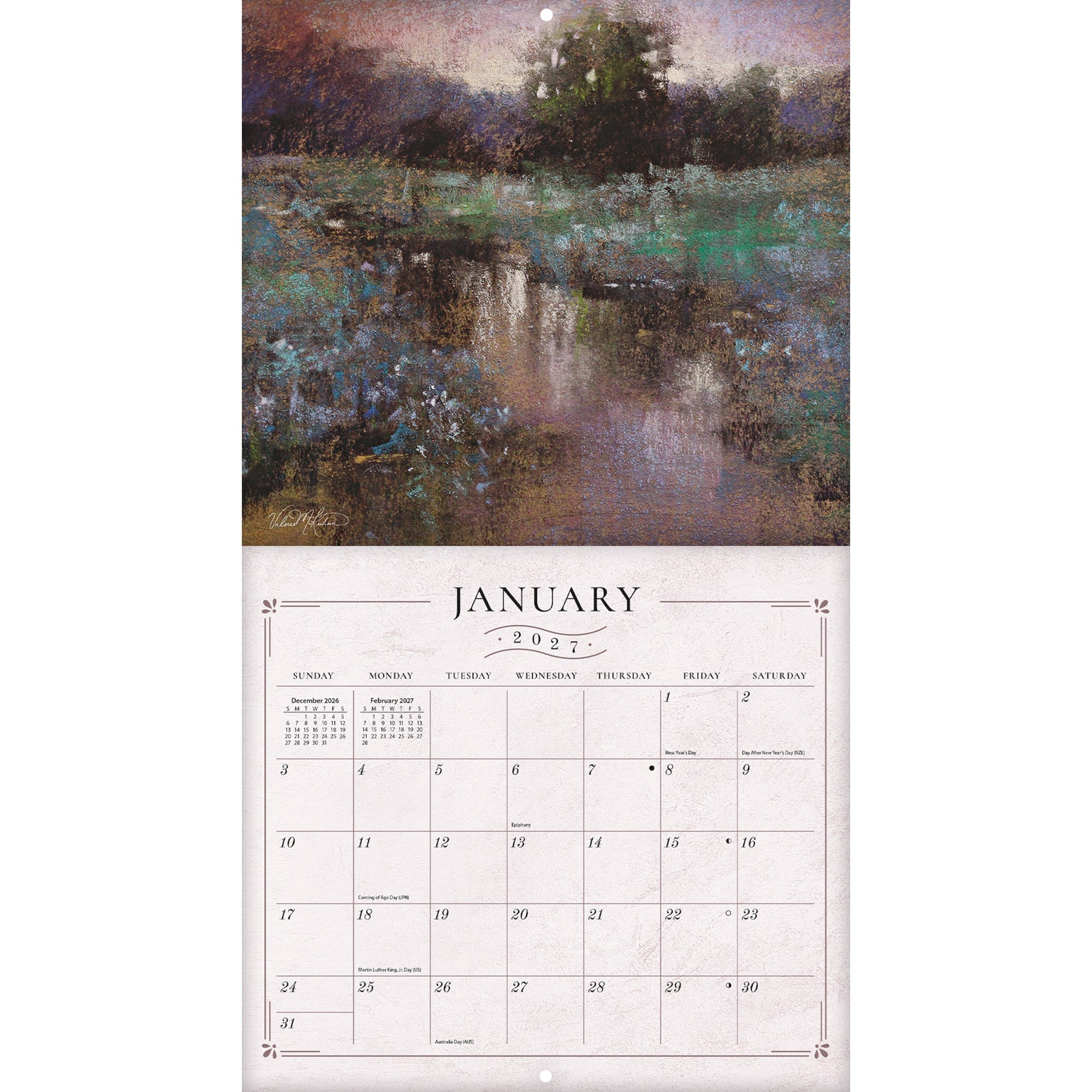 Soft Escapes 2027 Calendar