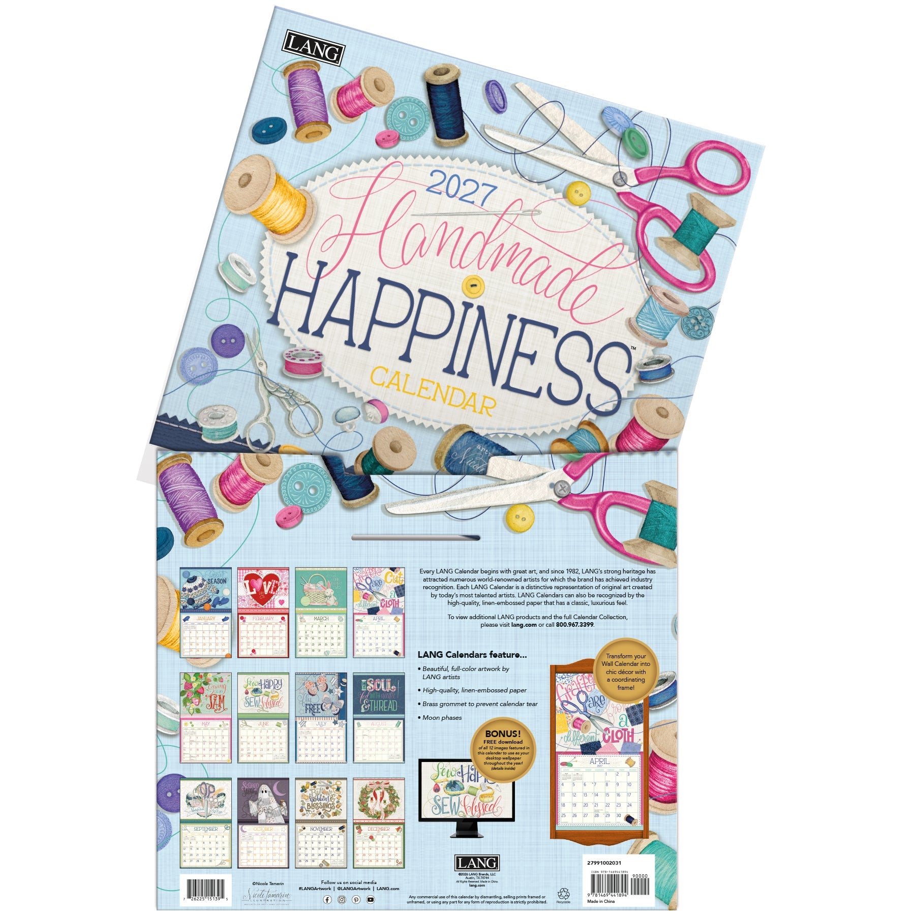 Handmade Happinesss 2027 Calendar