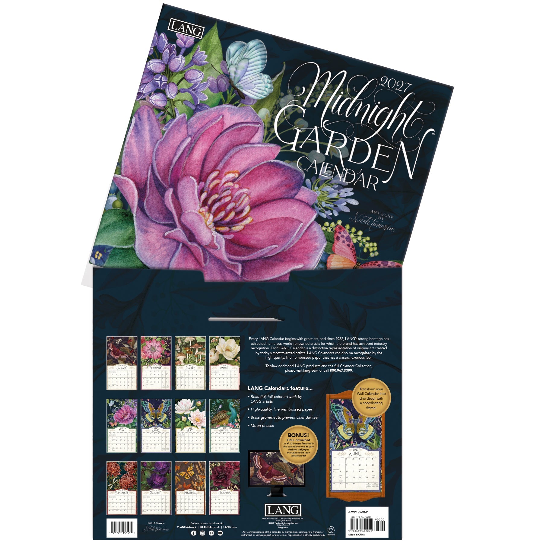 Midnight Garden 2027 Calendar