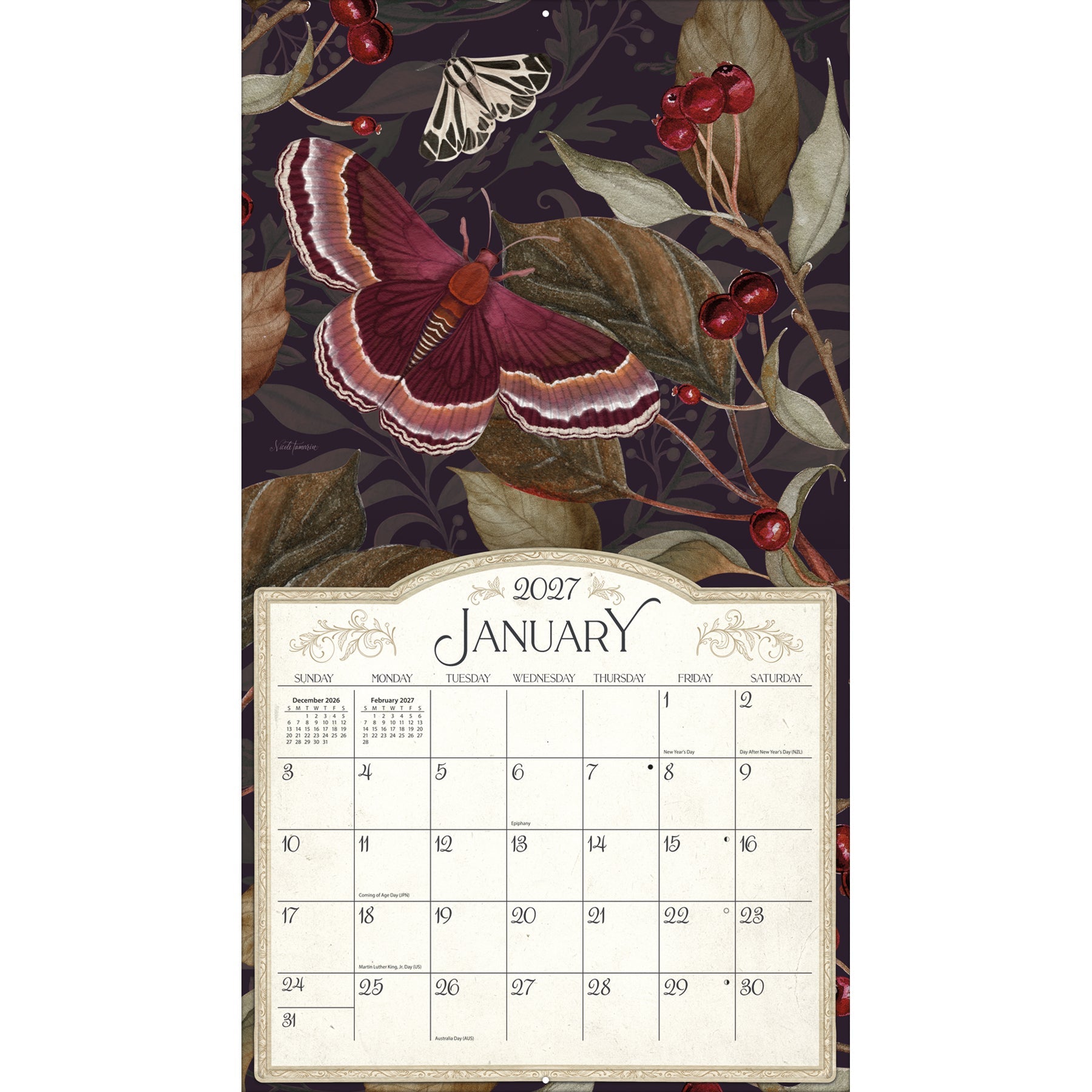 Midnight Garden 2027 Calendar