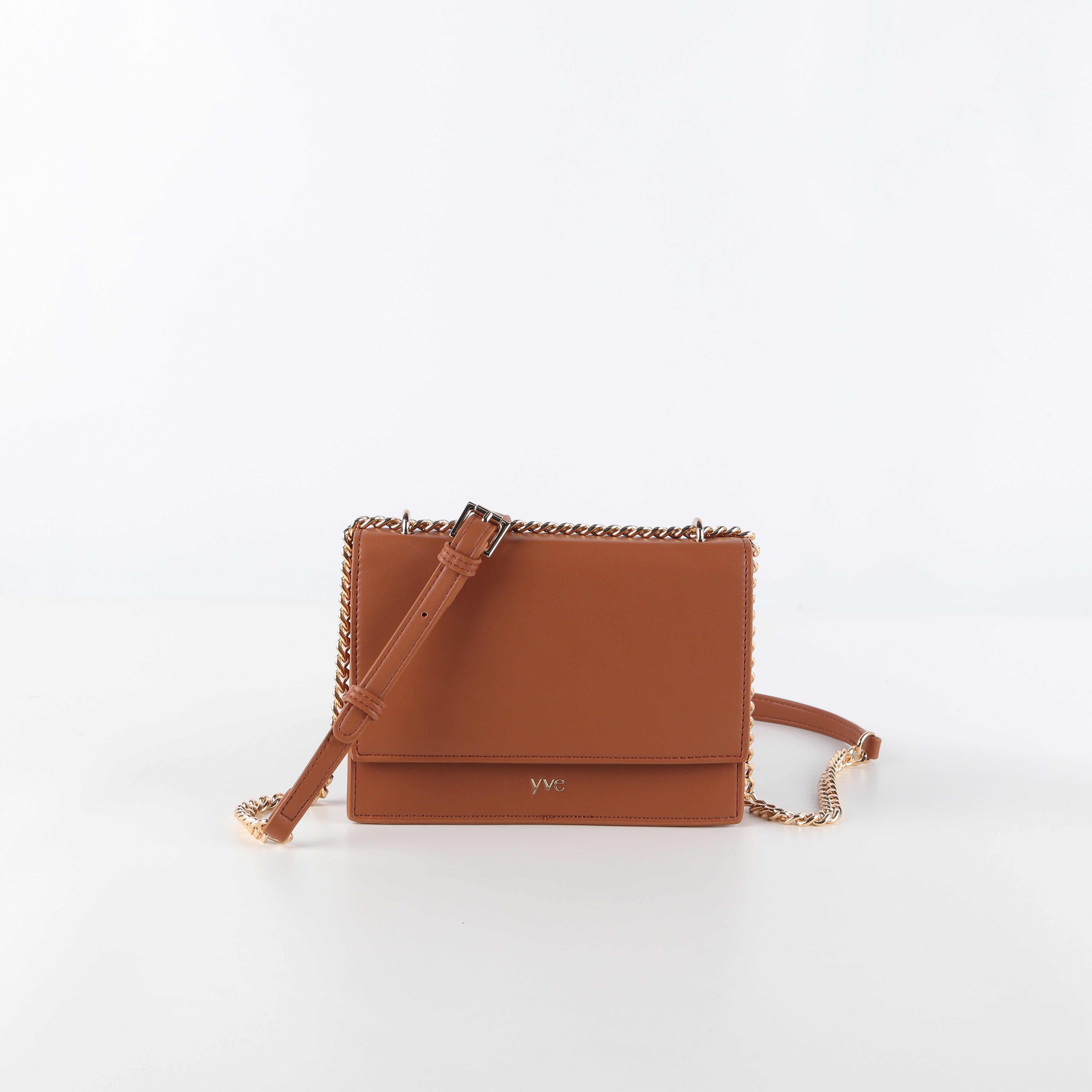 Live Bag with Chain Strap - Tan