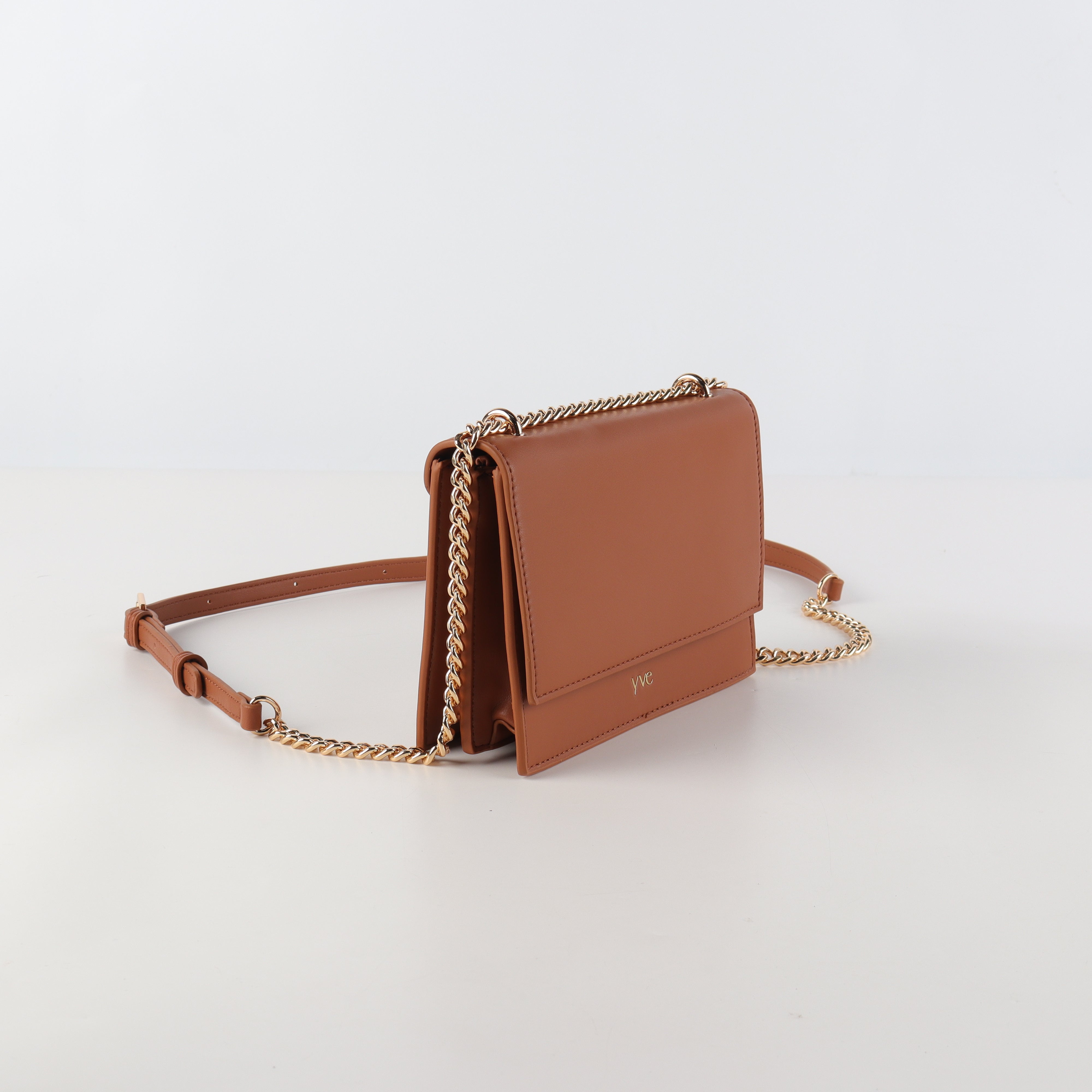 Live Bag with Chain Strap - Tan