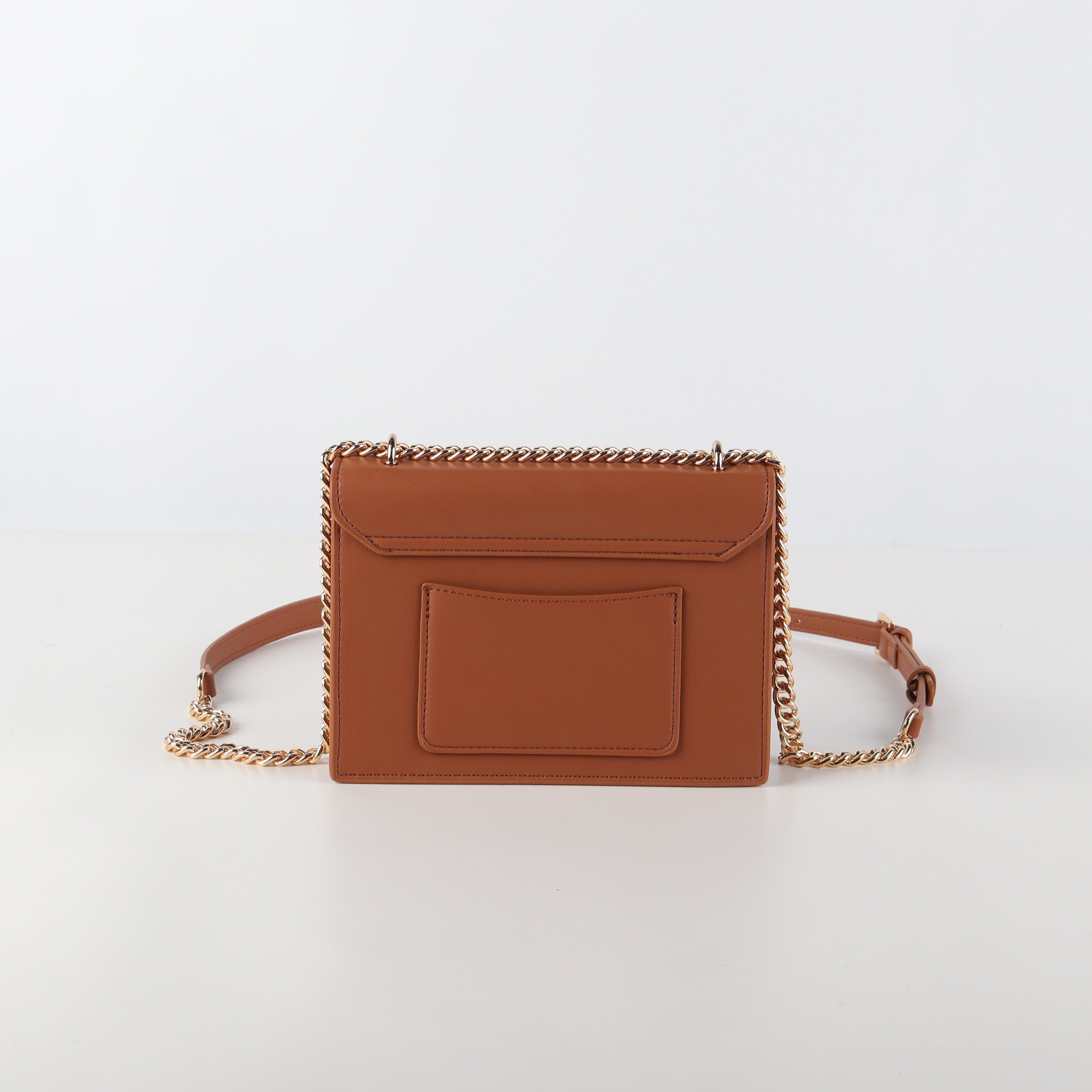 Live Bag with Chain Strap - Tan