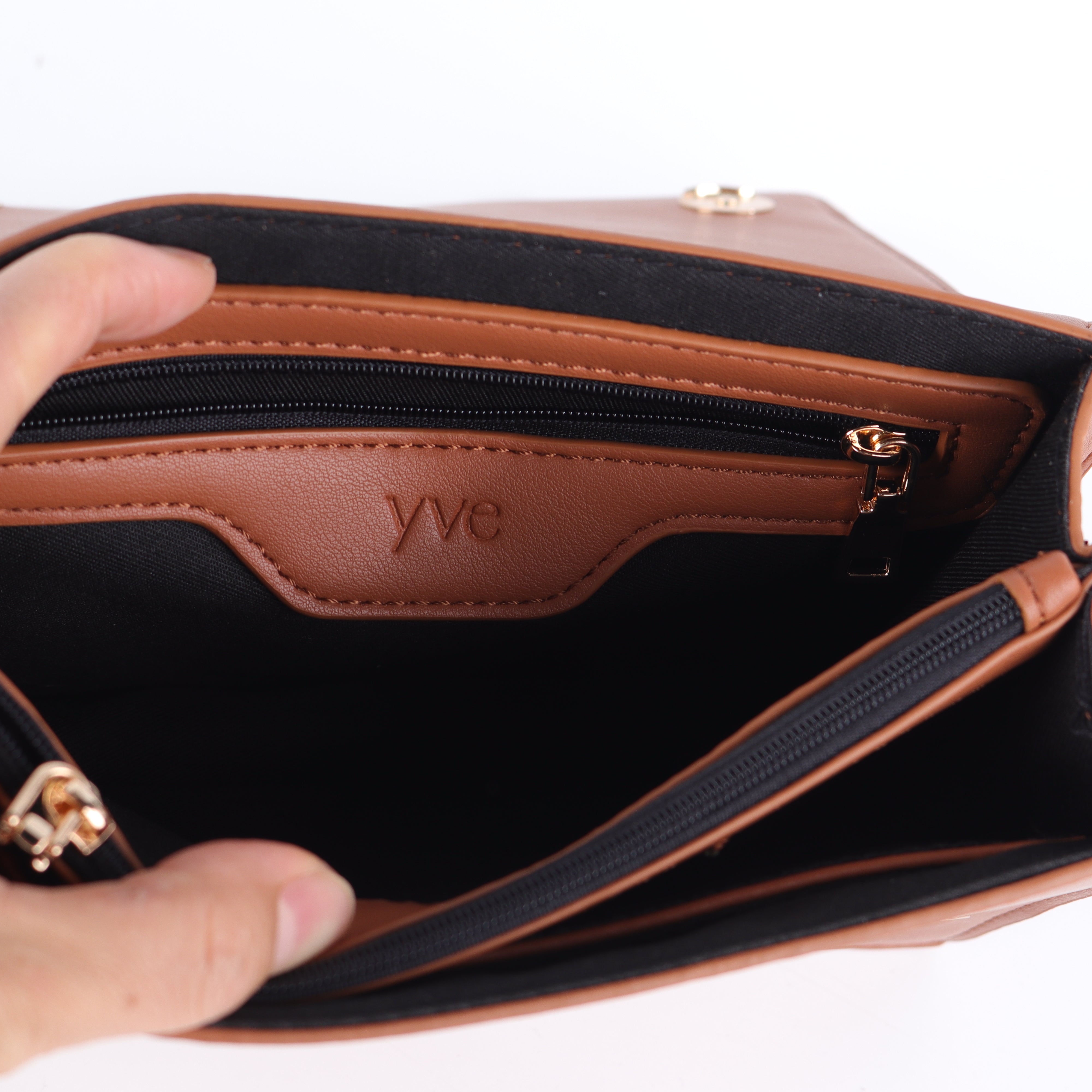 Live Bag with Chain Strap - Tan
