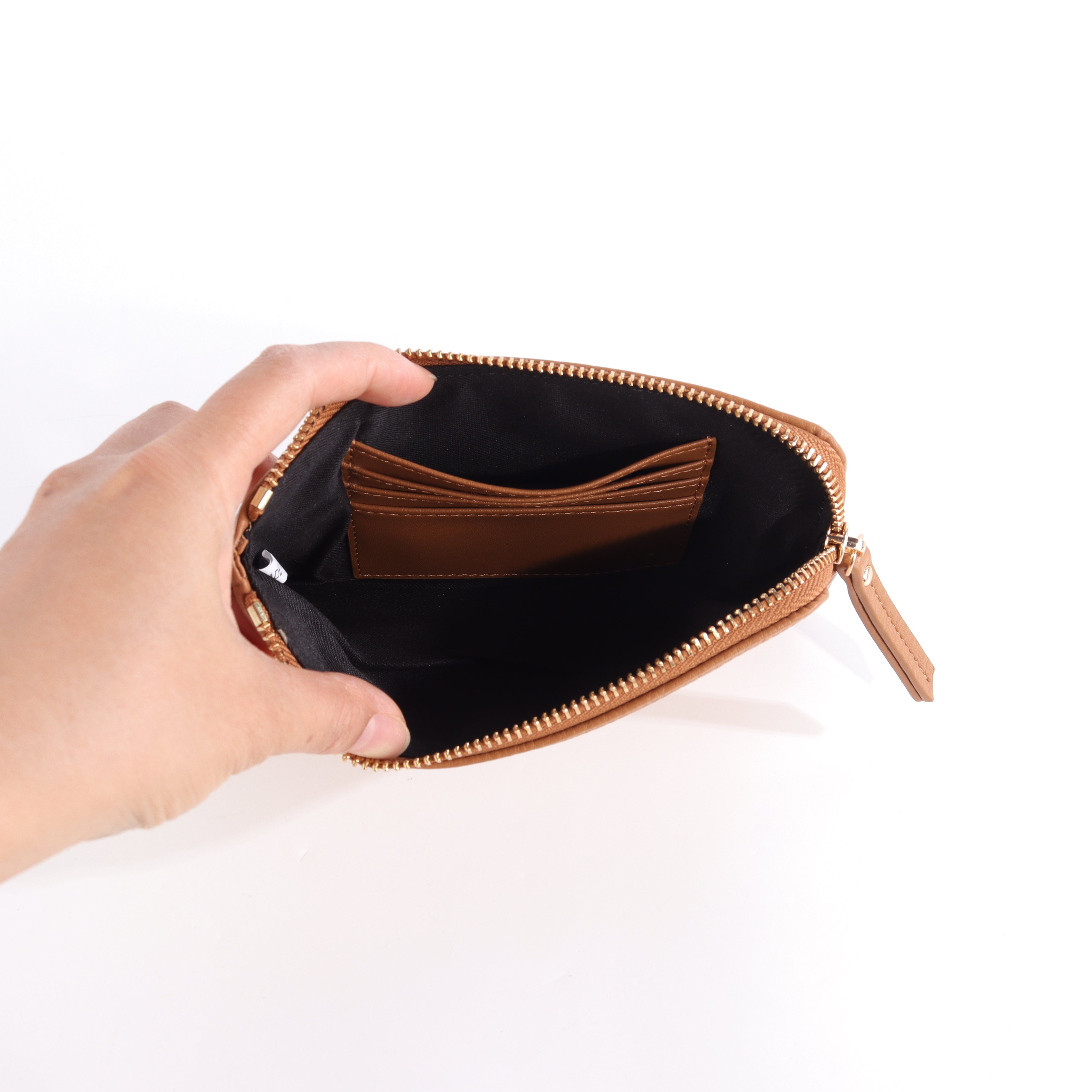 Yve Top Zip Multi Wallet - Tan