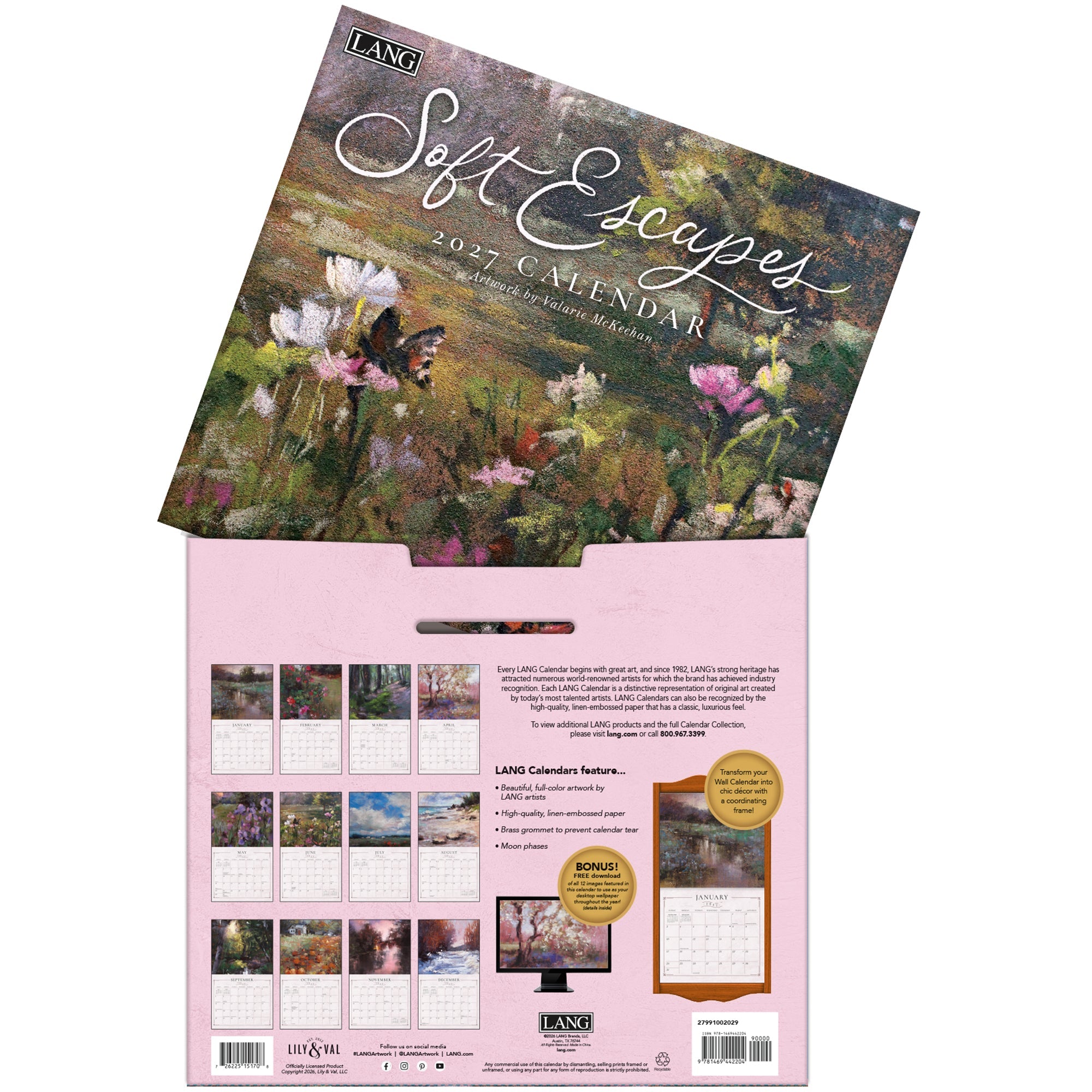Soft Escapes 2027 Calendar