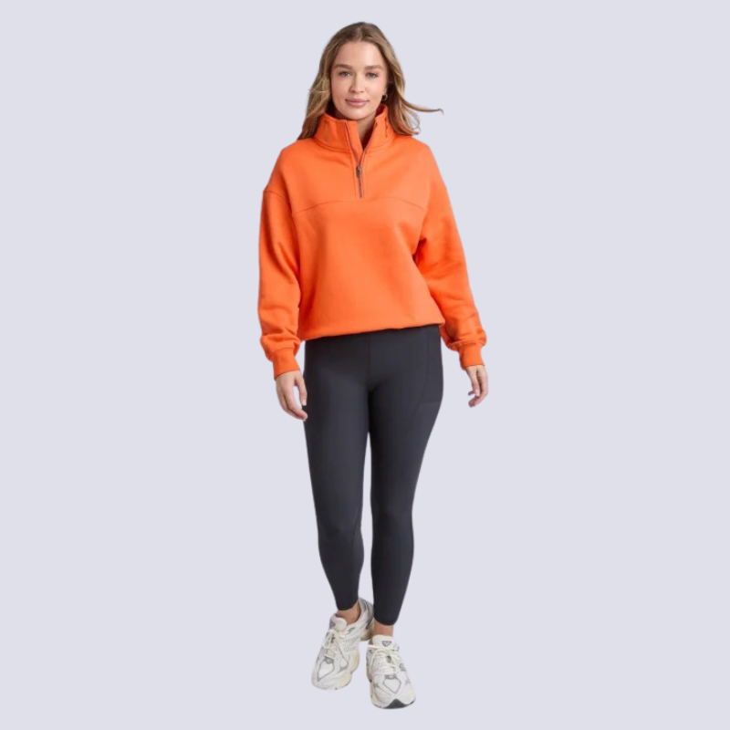 College Zip Crew Orange