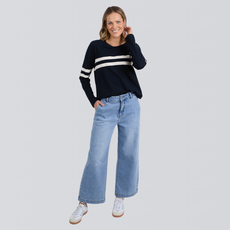 Adora Long Sleeve Tee Navy