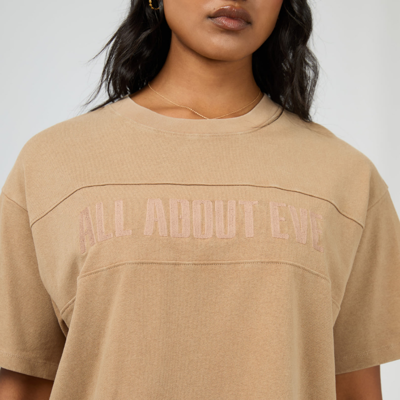 Vital Washed Oversized Tee Tan