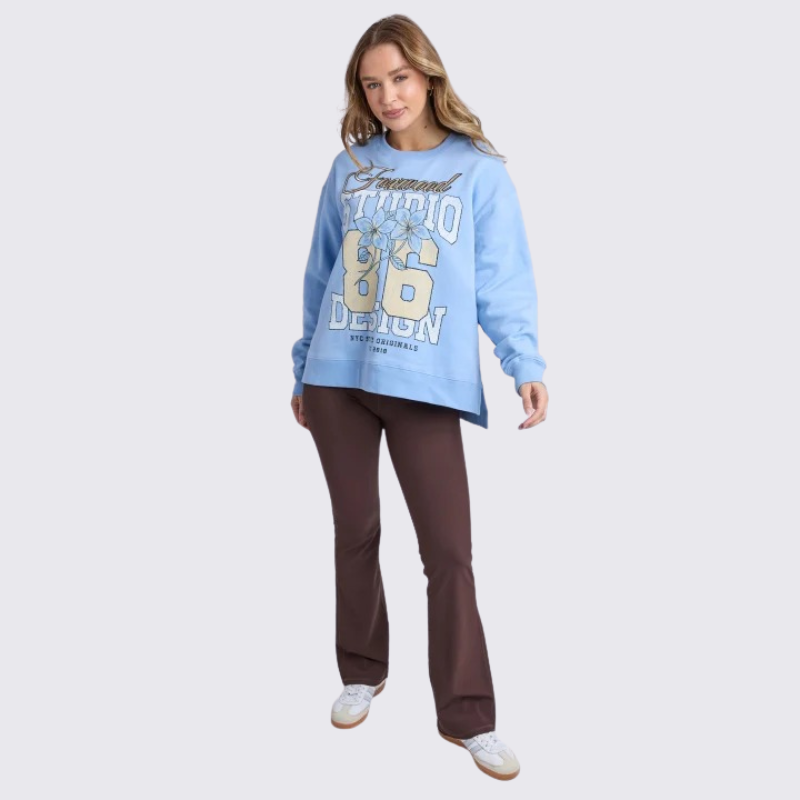 Floral Club Crew Blue