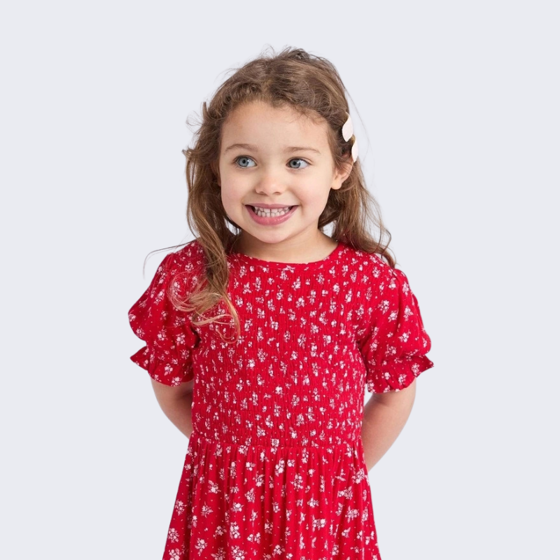 Poppy Shirred Dress