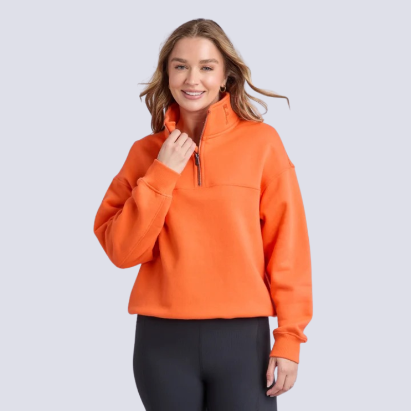 College Zip Crew Orange