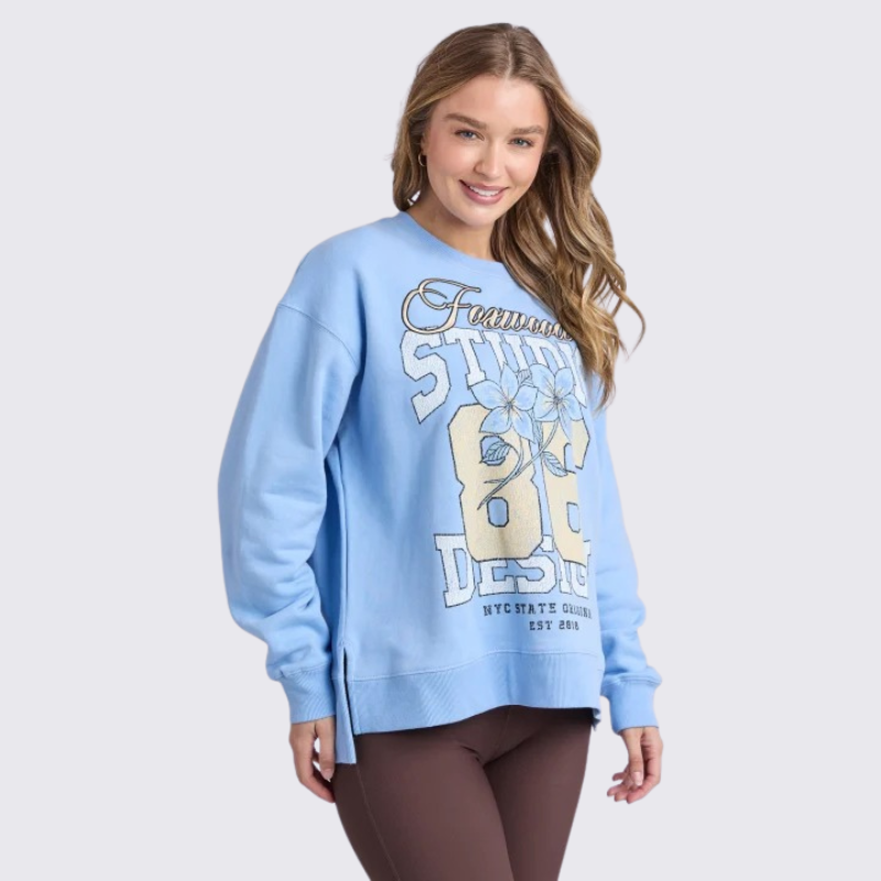 Floral Club Crew Blue