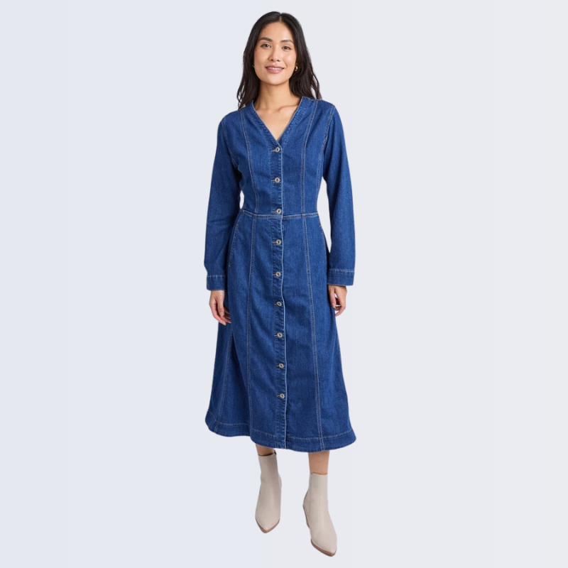 Mariella Denim Dress  Mid Blue Wash