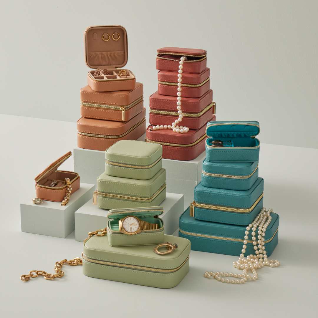 Mila Mini Jewellery Case Crimson