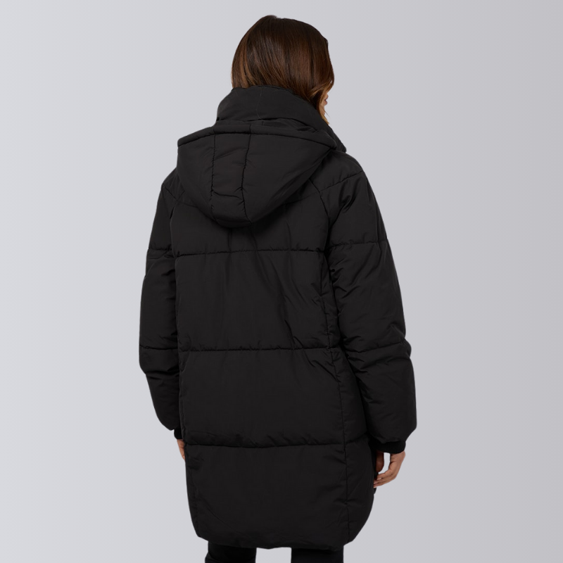 Remi Luxe Midi Puffer Black