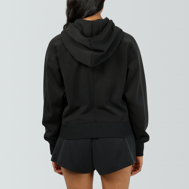 Luxe Active Crop Hoodie