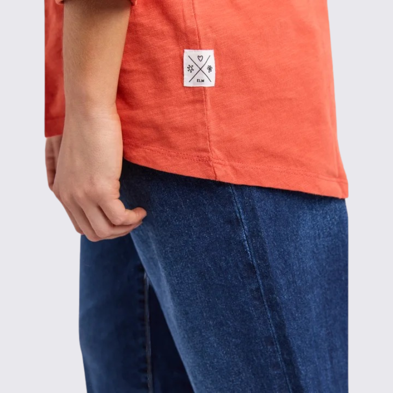 Annie 3/4 slv Tee - Burnt Orange