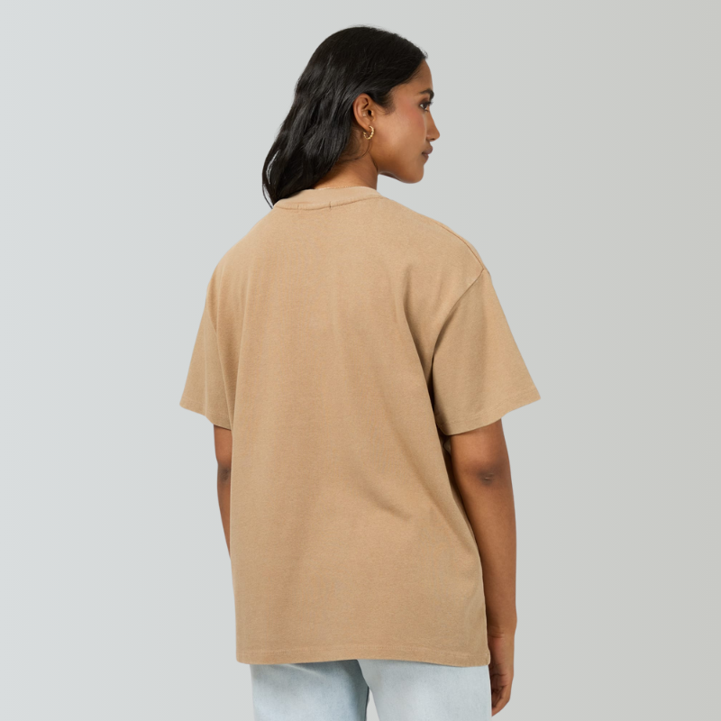 Vital Washed Oversized Tee Tan