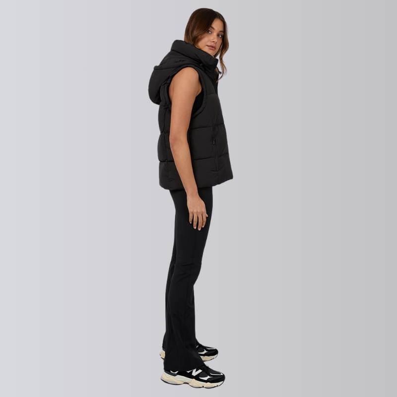 Remi Luxe Puffer Vest Black