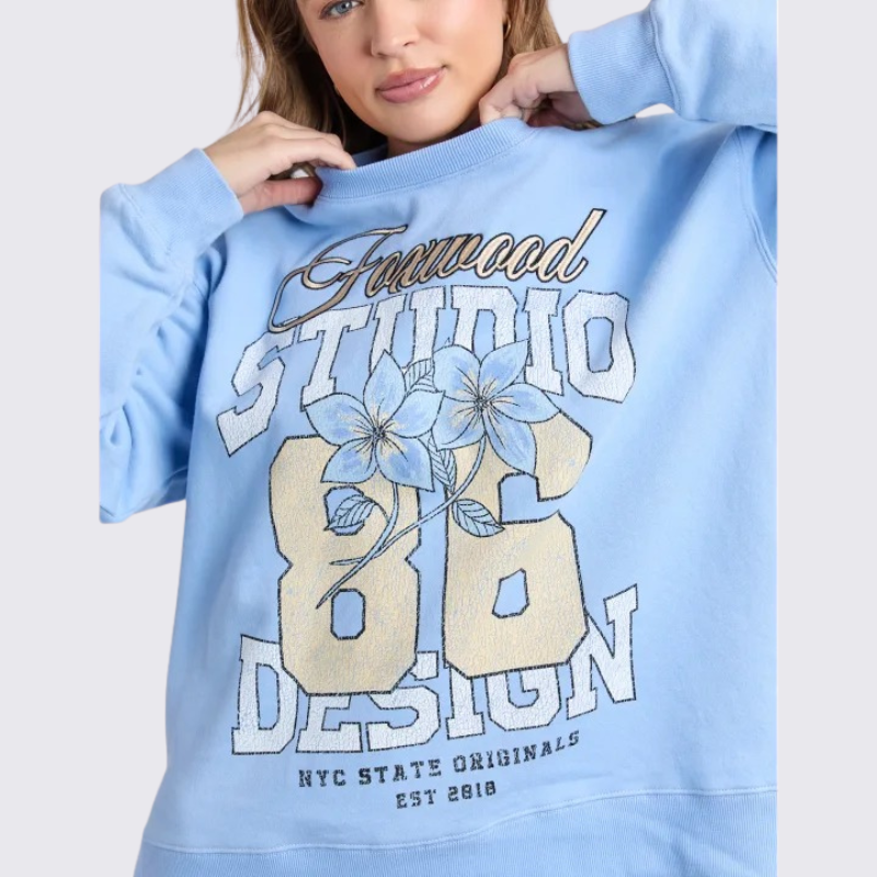Floral Club Crew Blue