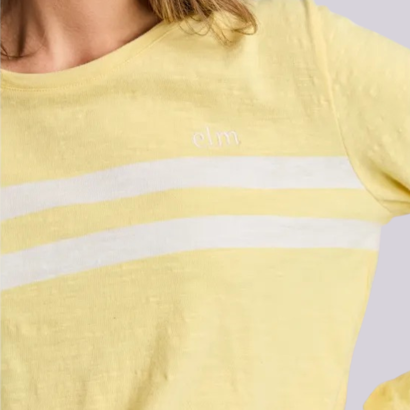 Adora Long Sleeve Tee - Pale Lemon