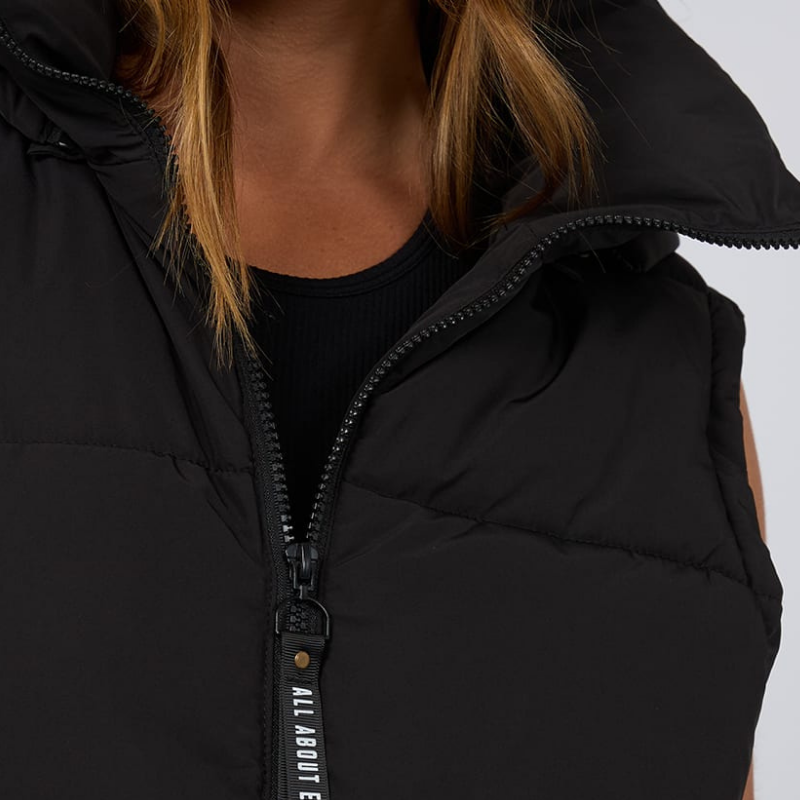 Remi Luxe Puffer Vest Black