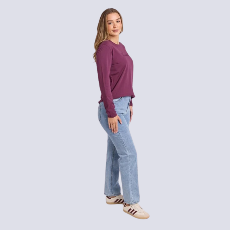 Signature Long Sleeve Tee - Plum