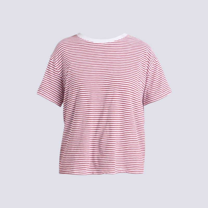 Hutch Stripe Tee Russet Brown/White Stripe 12