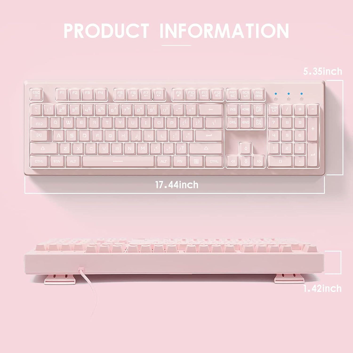 Colour Keyboard Pink
