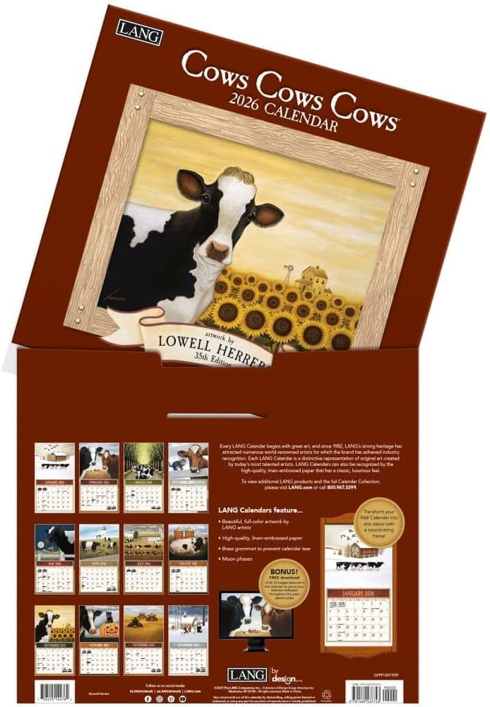 Cows Cows Cows Calendar 2026