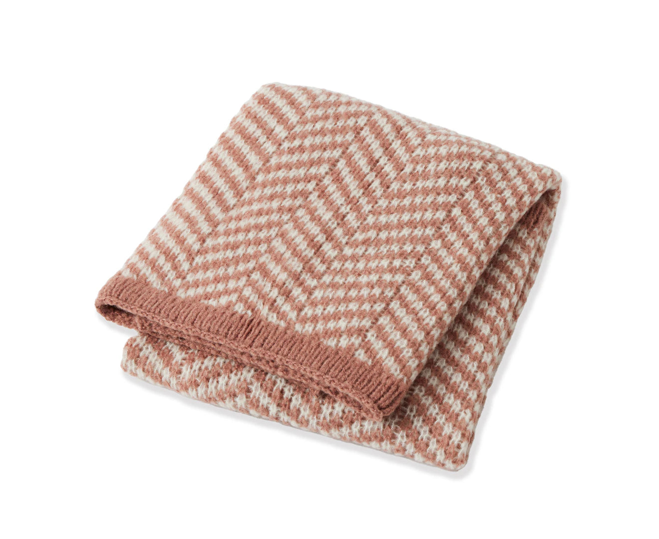Sienna Wool Blend Baby Blanket Rosewood