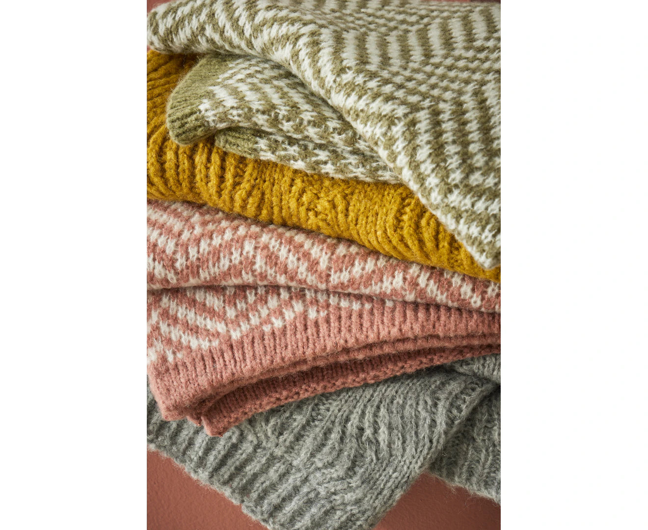 Sienna Wool Blend Baby Blanket Rosewood