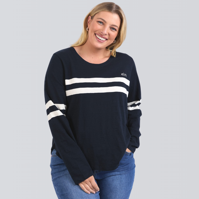 Adora Long Sleeve Tee Navy