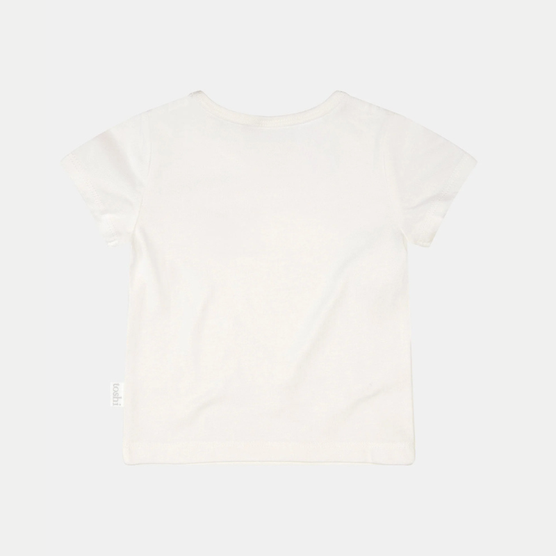 Dreamtime Organic Tee S/S Logo Cream Sz 2