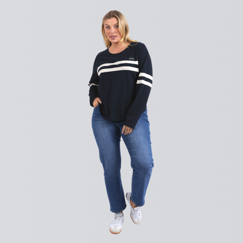 Adora Long Sleeve Tee Navy