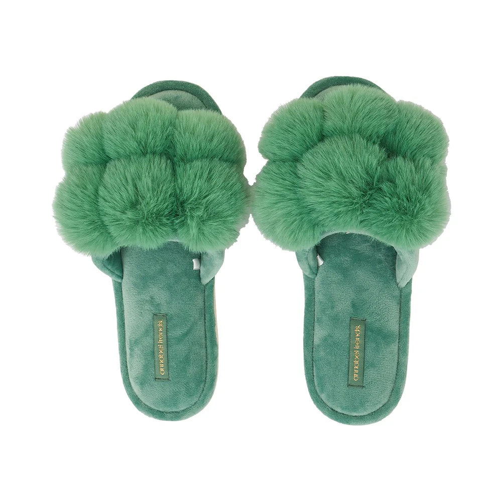 Slippers Luxe Pom Pom Spearmint S-M