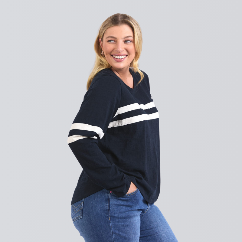 Adora Long Sleeve Tee Navy