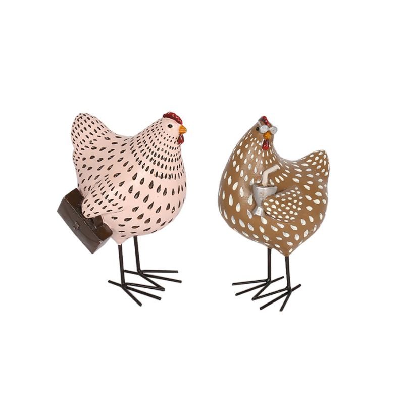 'Busy' Chooks Ornaments 10x6x15.5cm