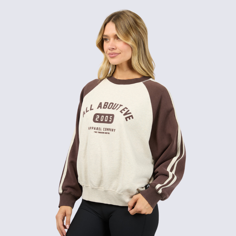 Contrast Club Raglan Crew