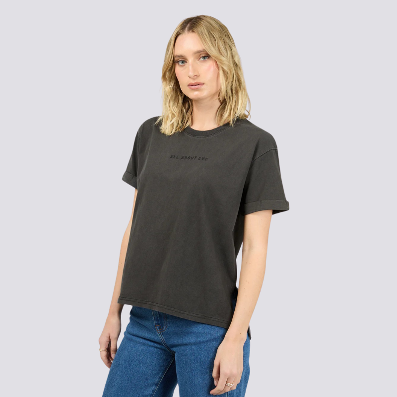 Eve Girl Washed Tee Washed Black