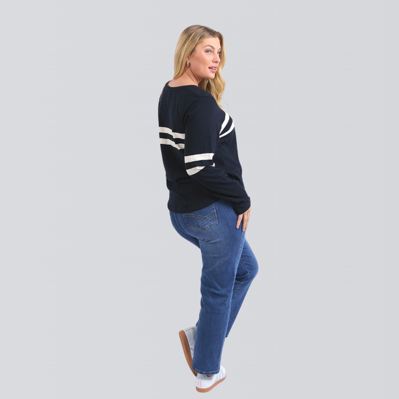 Adora Long Sleeve Tee Navy