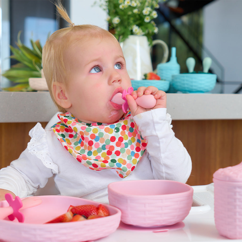 Flower Fork And Spoon Pink