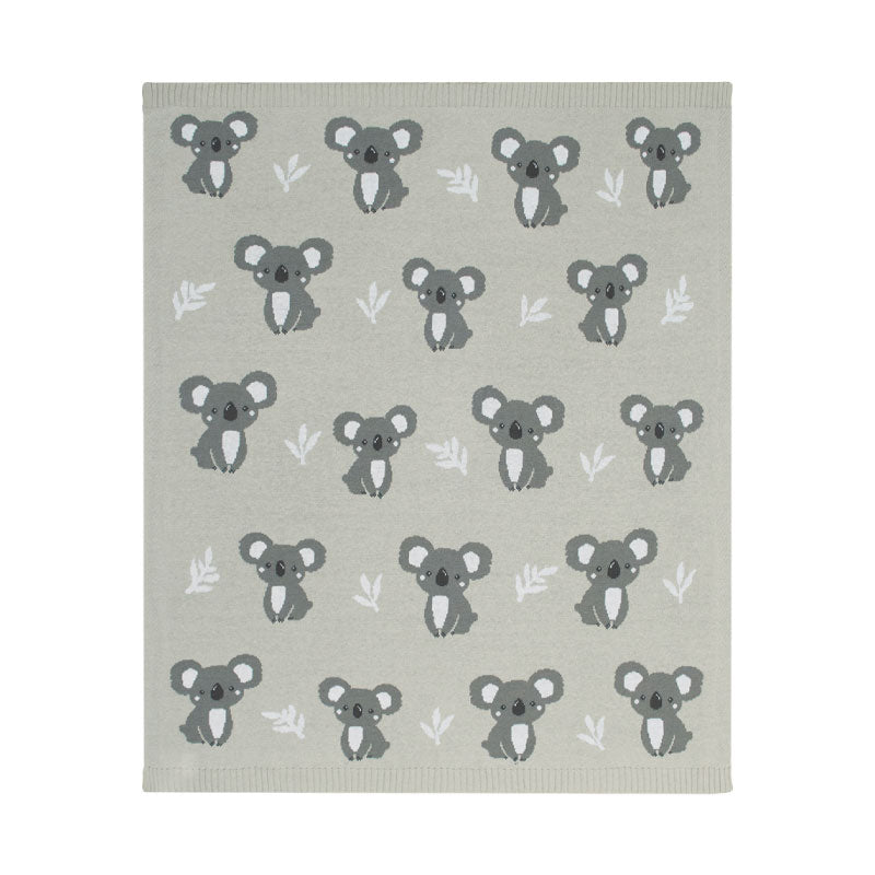 Australiana Baby Blanket - Grey Koala