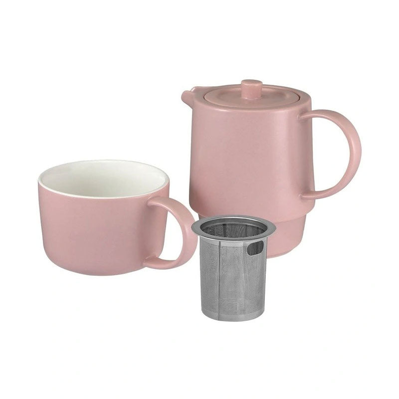 Cafe Life Tea for One With Infuser 450ML Rose Gift Boxed